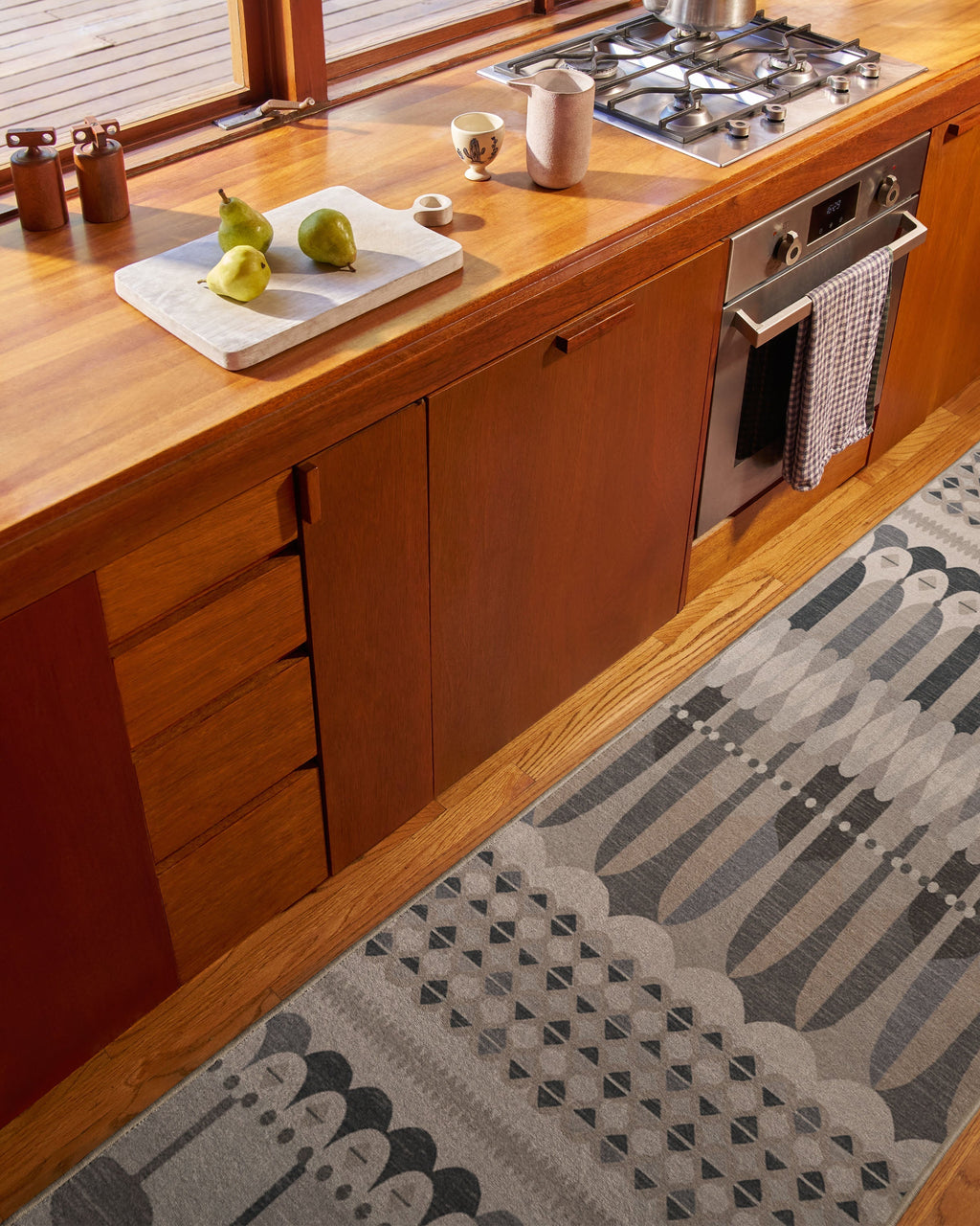 Brasilia Grey Flatwoven Rug by Jonathan Adler