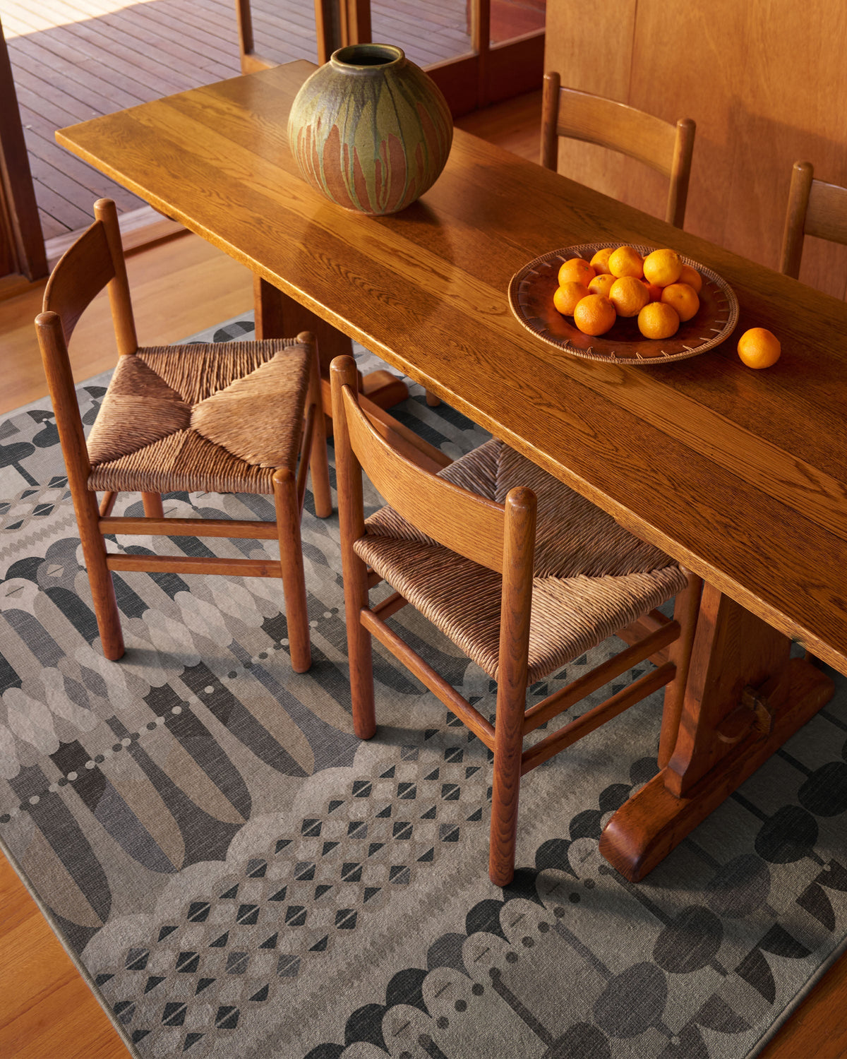 Brasilia Grey Flatwoven Rug by Jonathan Adler