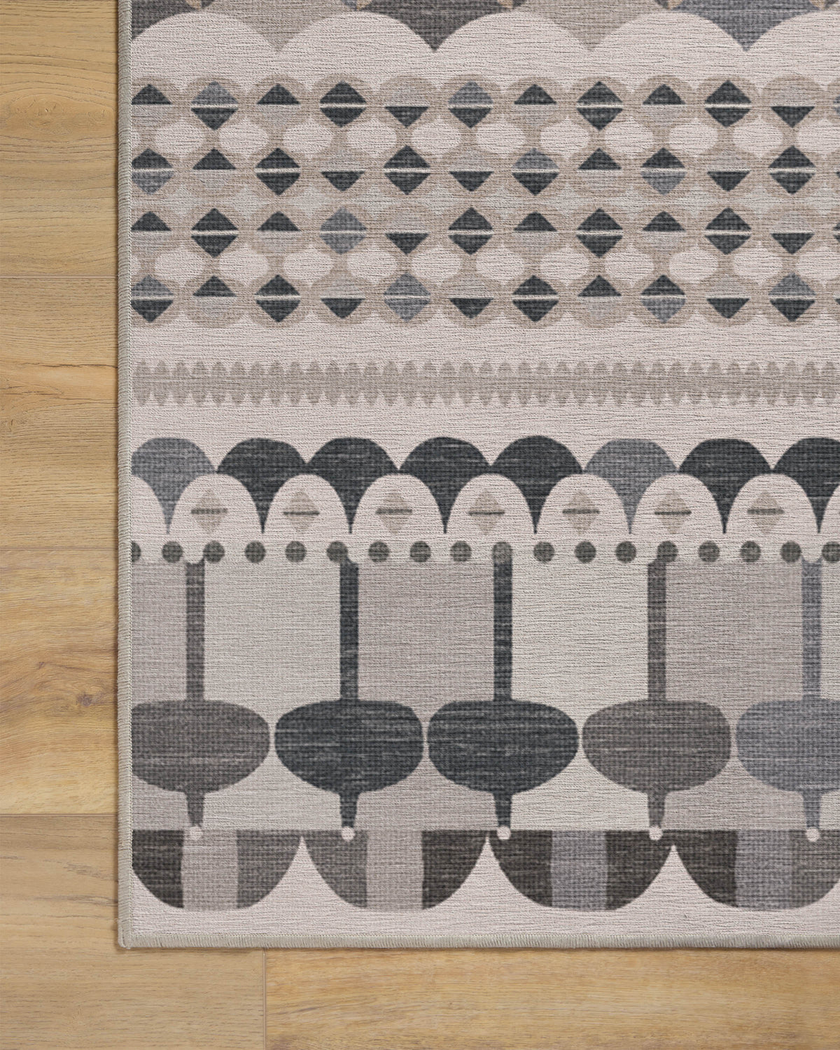 Brasilia Grey Flatwoven Rug by Jonathan Adler