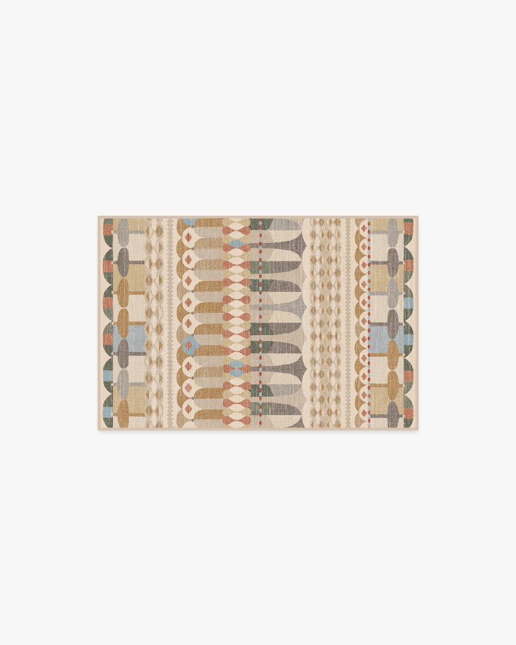 Brasilia Ochre Multicolor Flatwoven Rug by Jonathan Adler