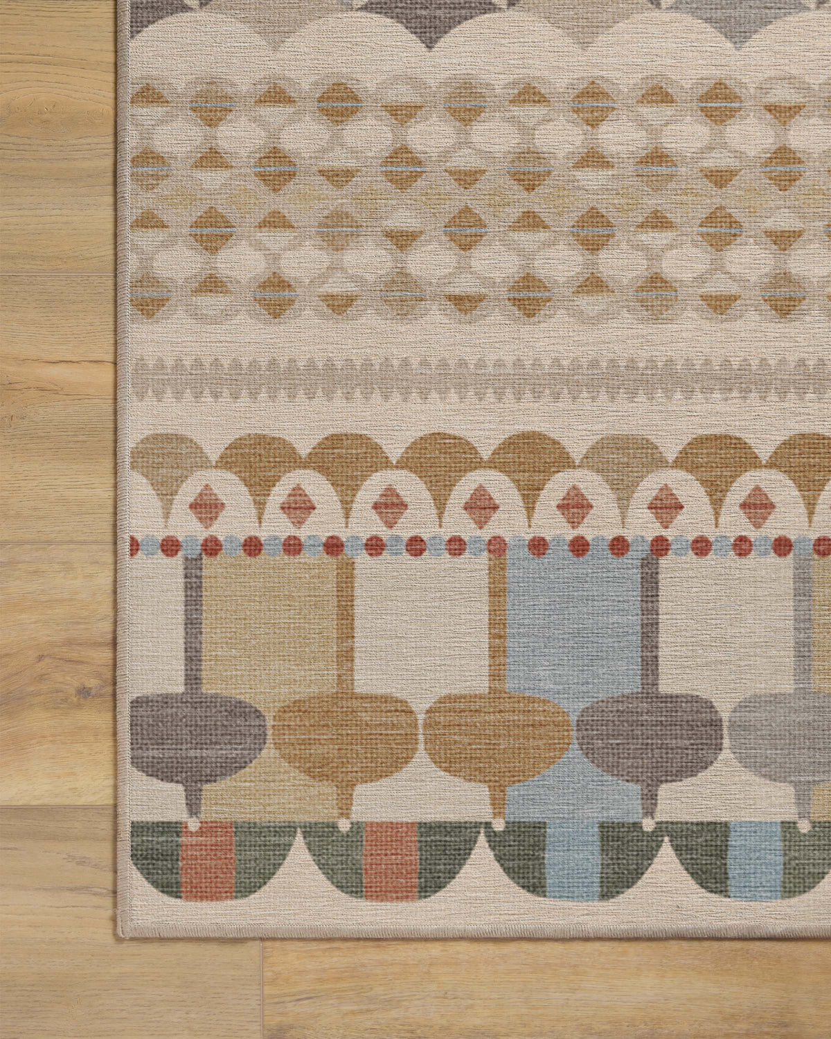 Brasilia Ochre Multicolor Flatwoven Rug by Jonathan Adler