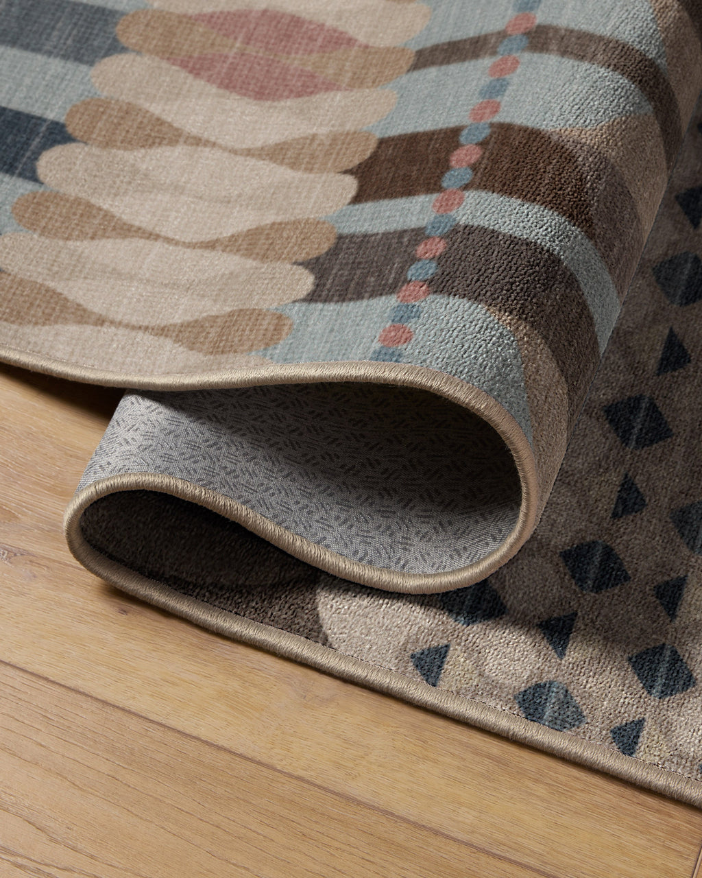 Brasilia Slate Blue Multicolor Rug by Jonathan Adler