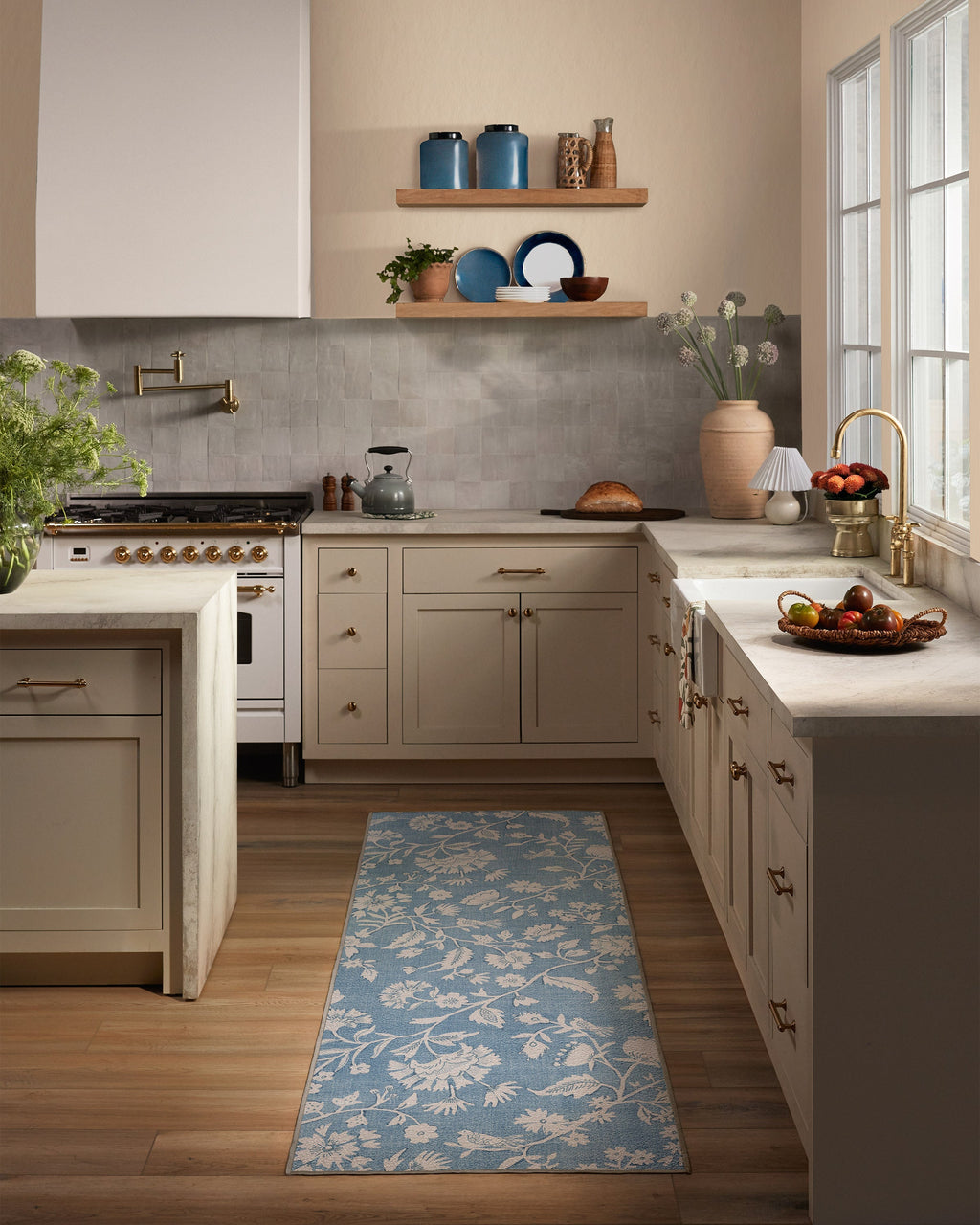 Brenna Slate Blue & Cream Rug