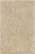 Quartz Patterned Sheen Beige Viscose Rug