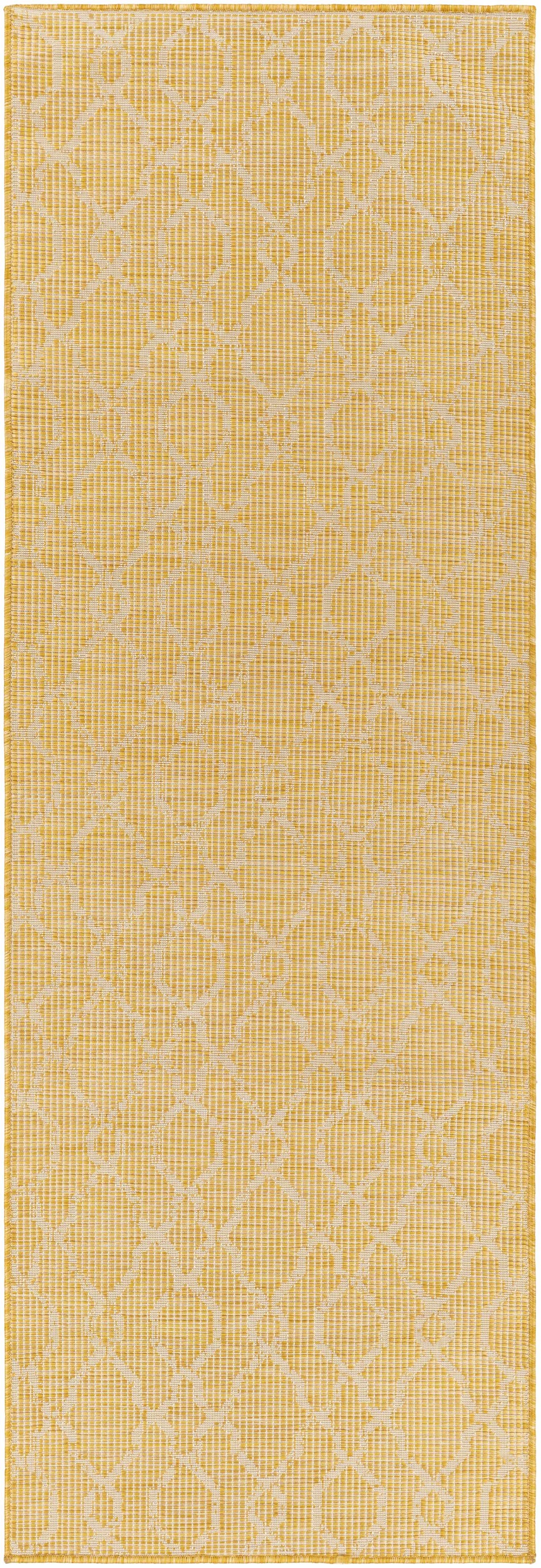 Brocton Yellow Flatweave Outdoor Rug - Clearance
