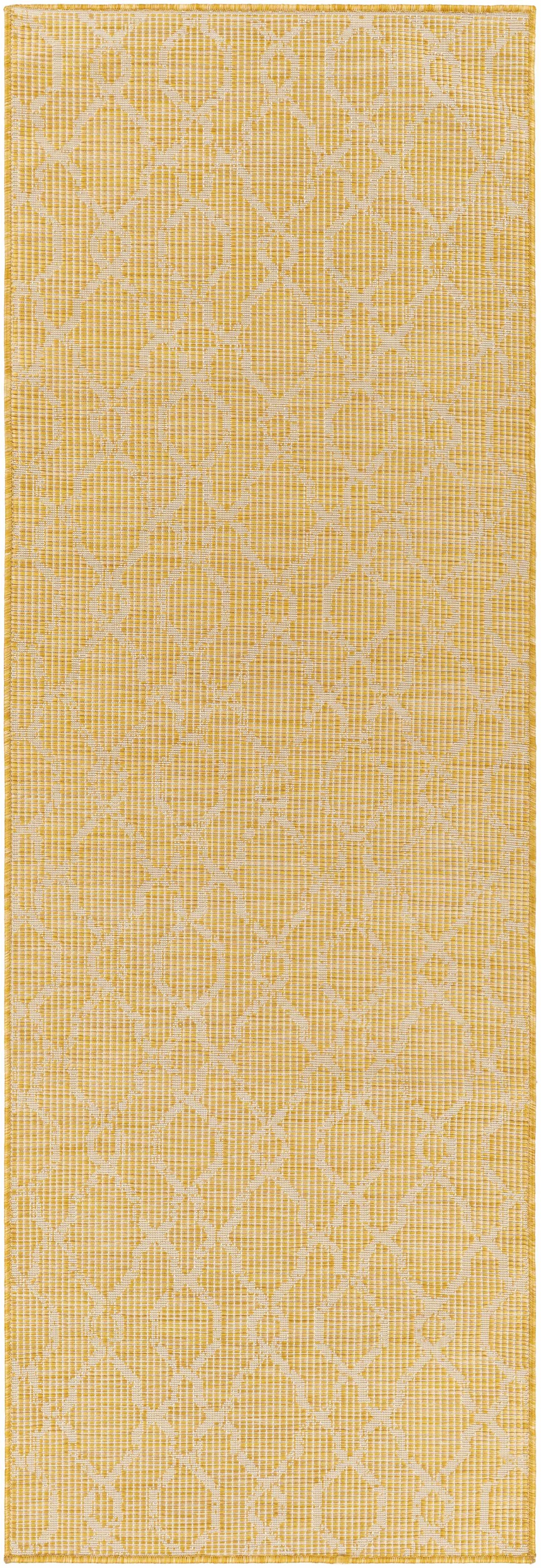 Brocton Yellow Flatweave Outdoor Rug - Clearance