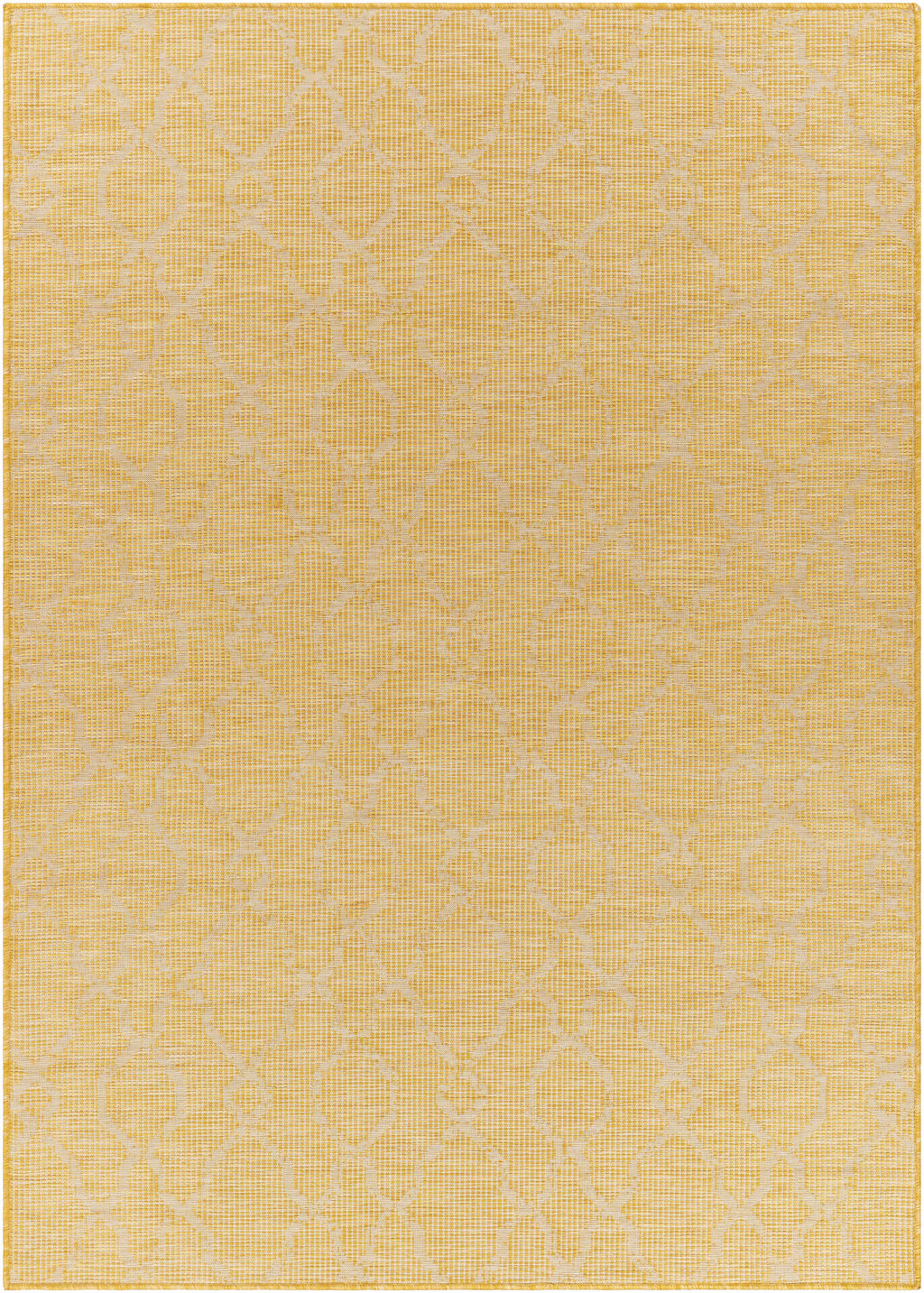 Brocton Yellow Flatweave Outdoor Rug - Clearance