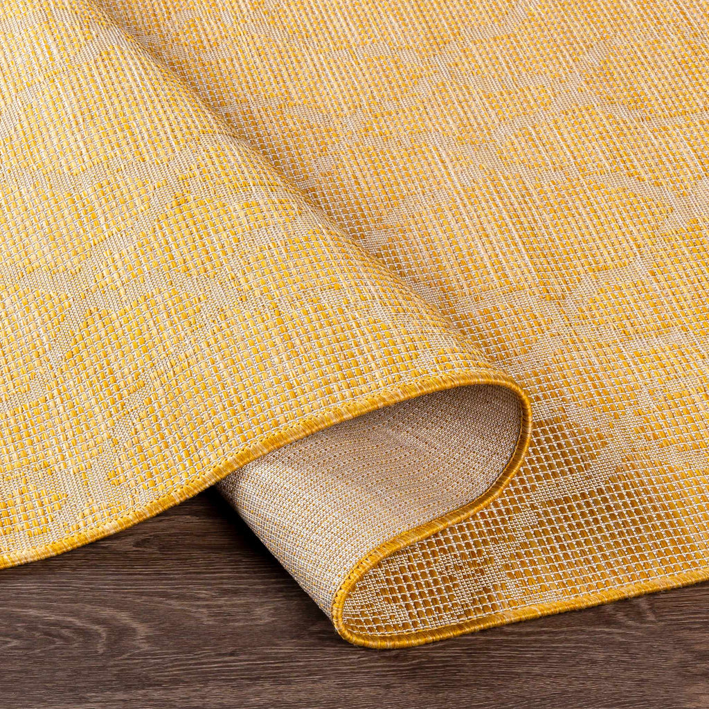 Brocton Yellow Flatweave Outdoor Rug - Clearance