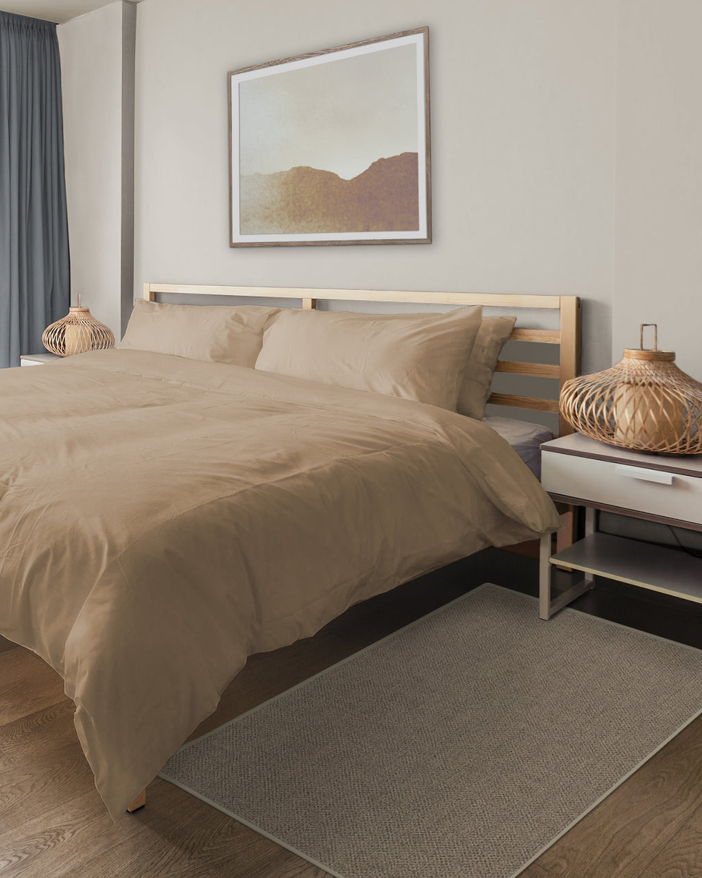 Burlap Solid Dove Grey Re-Jute Rug