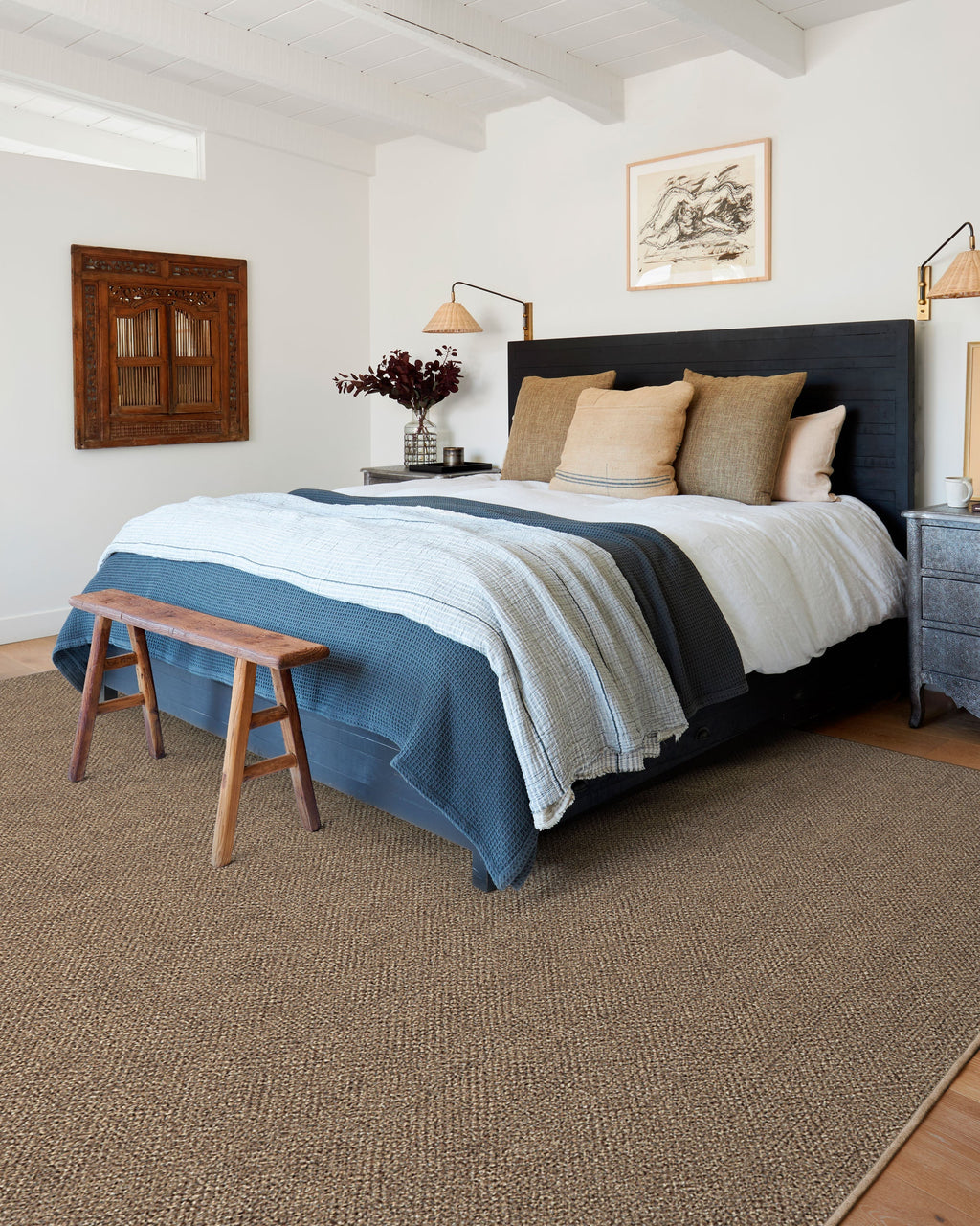Burlap Solid Sand Re-Jute Rug