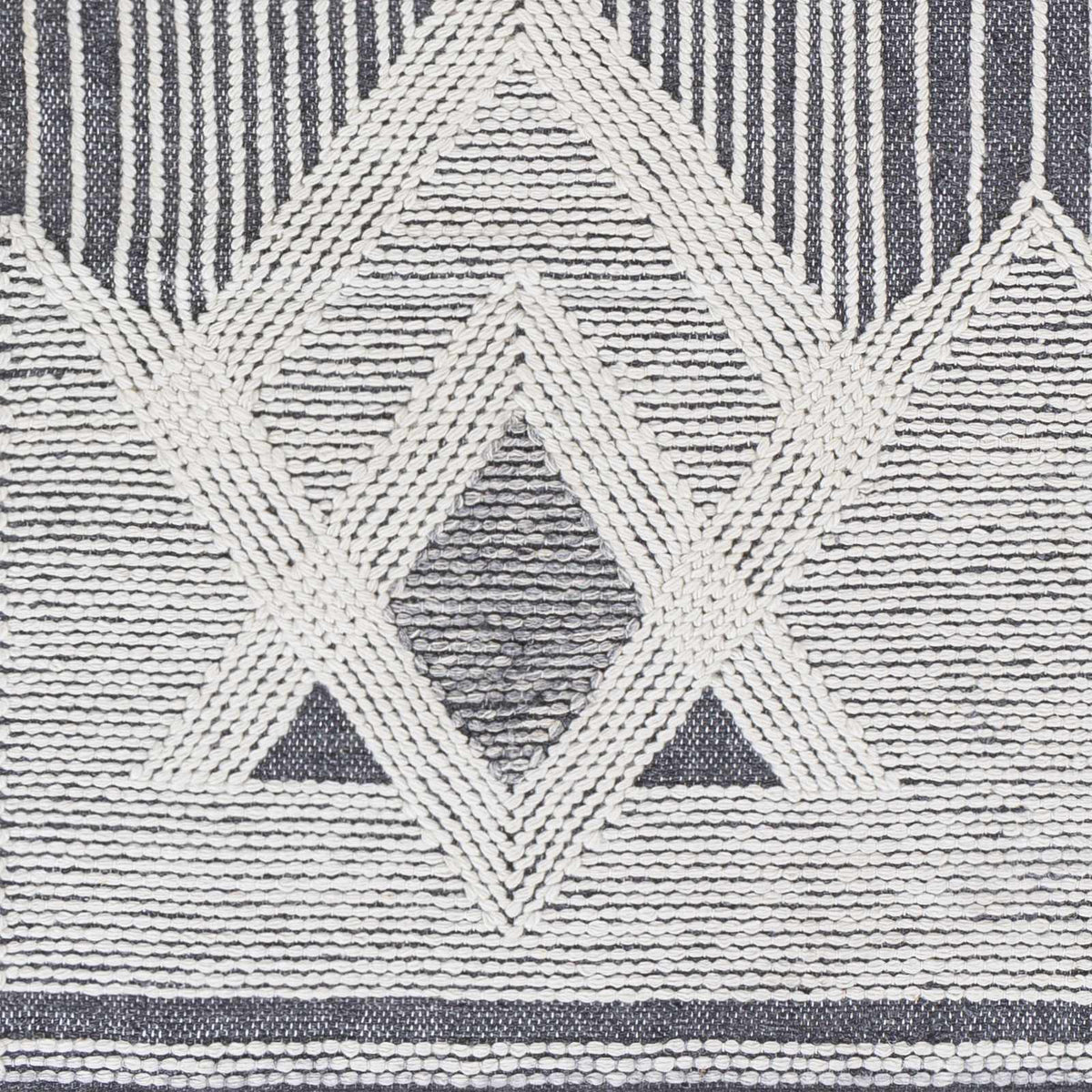 Aldbourne Gray Tassel Flatweave Wool Rug - Clearance