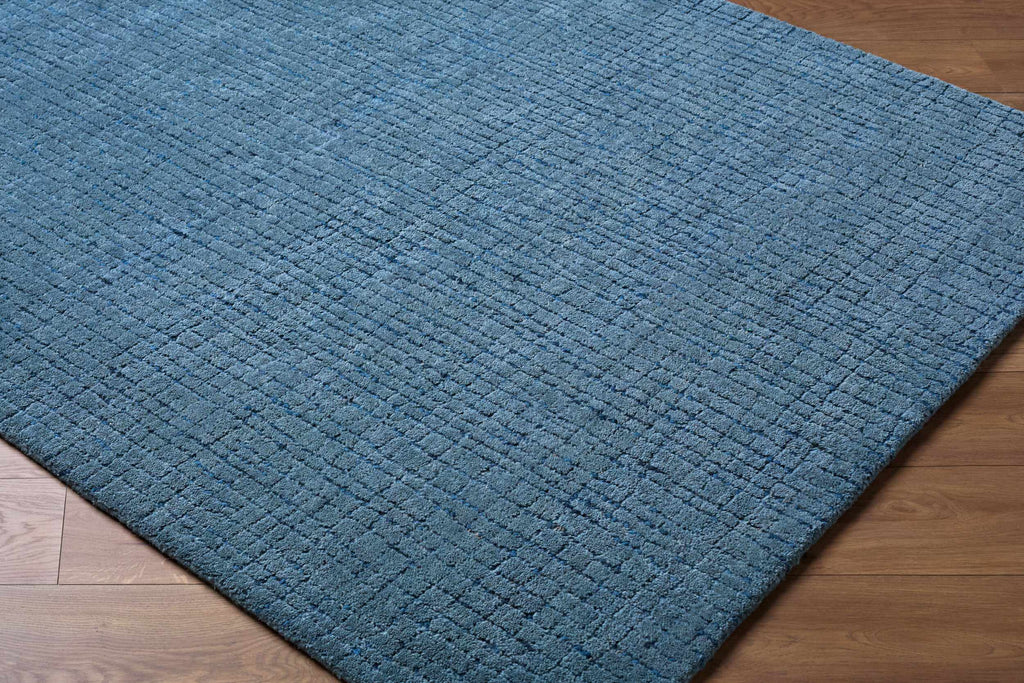 Kynton Blue Modern Minimalist Handmade Area Rug