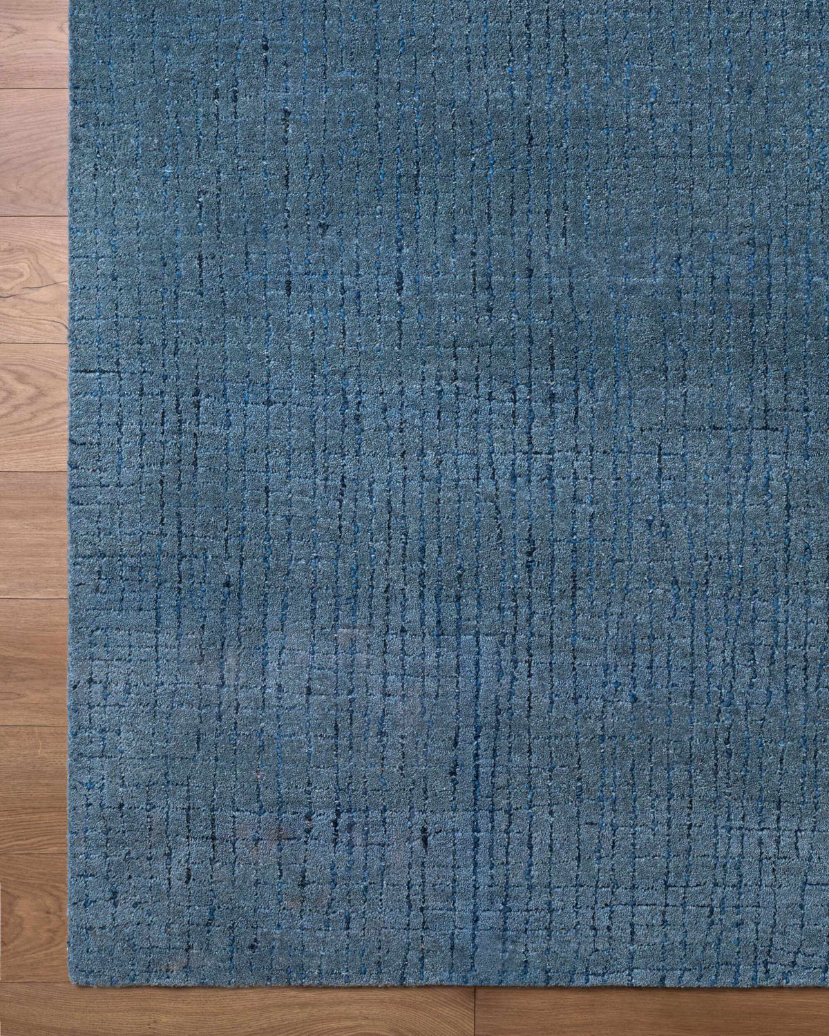 Kynton Blue Modern Minimalist Handmade Area Rug