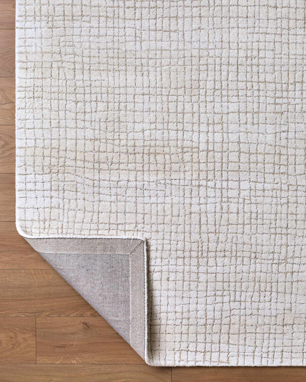 Kynton Ivory Modern Minimalist Handmade Area Rug
