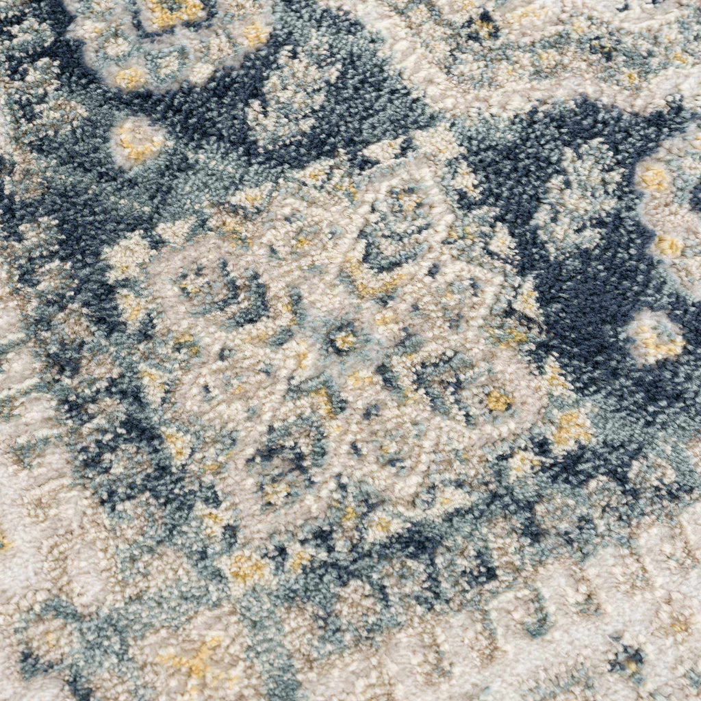Brend Blue Medallion Area Rug - Clearance