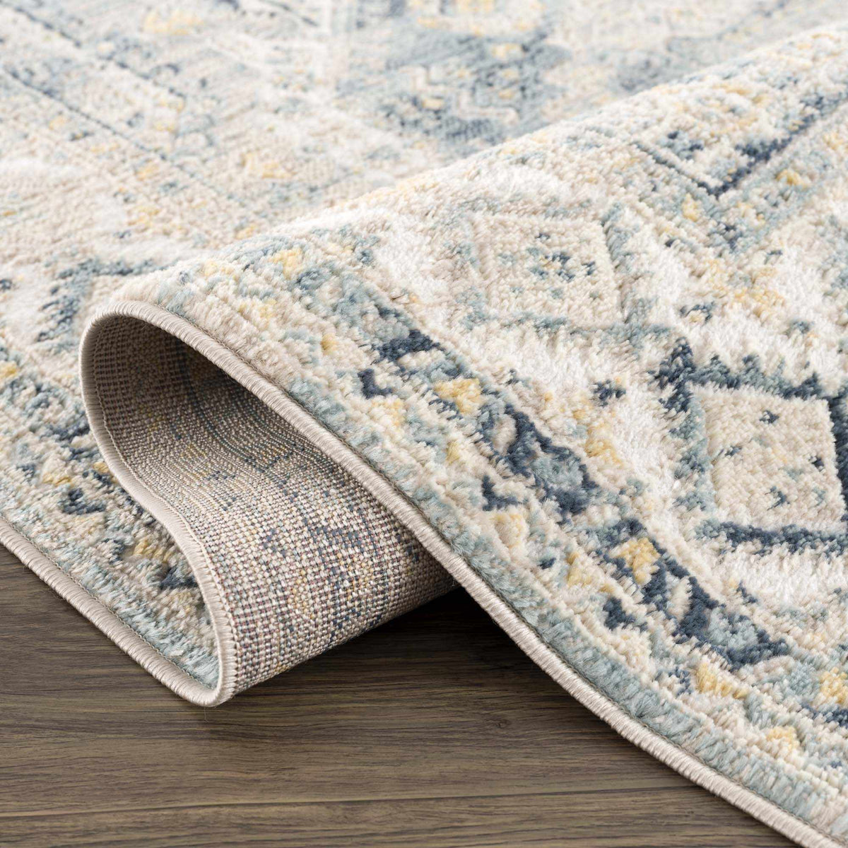 Brend Blue Medallion Area Rug - Clearance