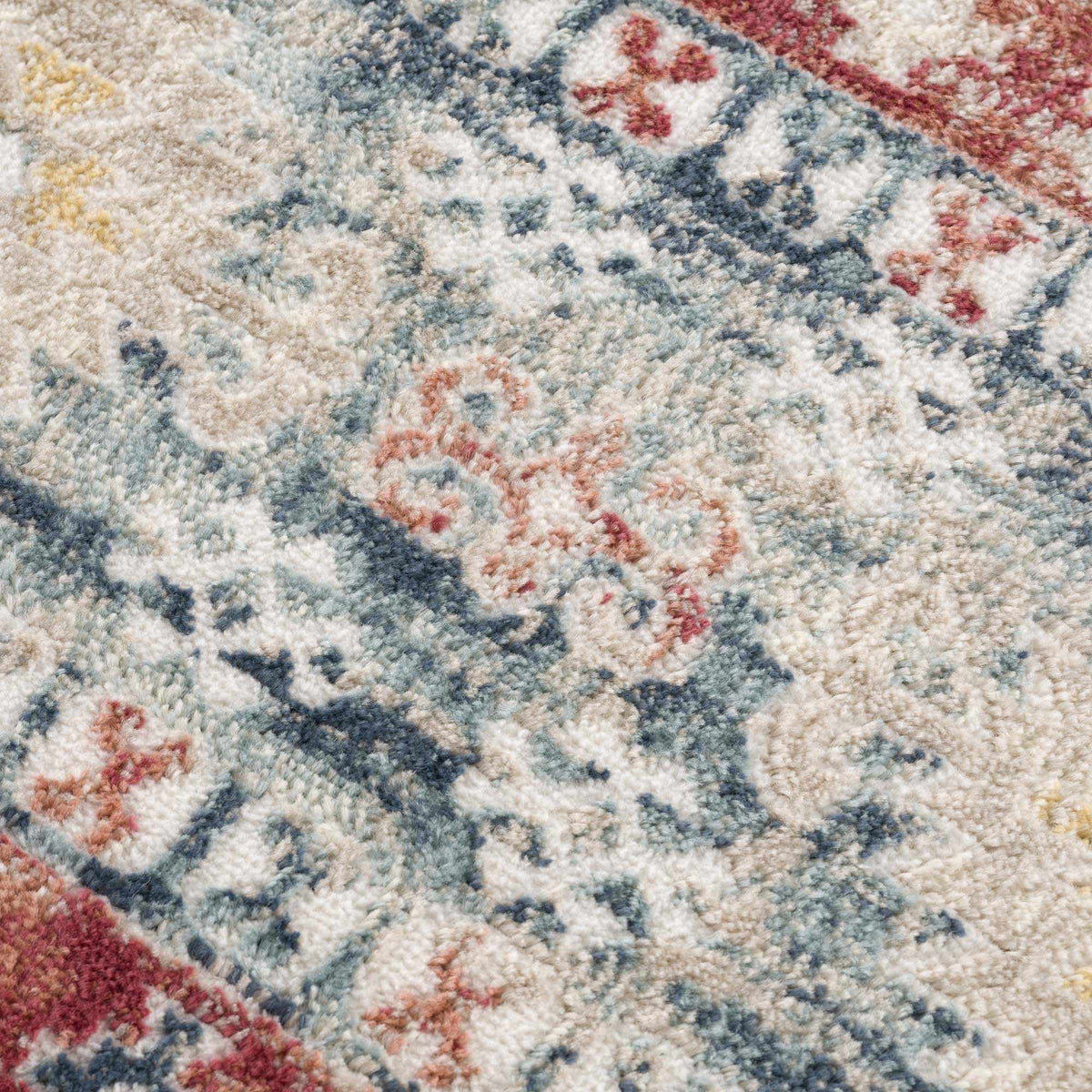 Bindi Blue & Rose Area Rug - Clearance
