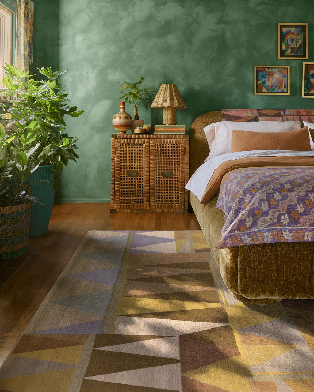 Cadra Ochre Flatwoven Rug by Jungalow