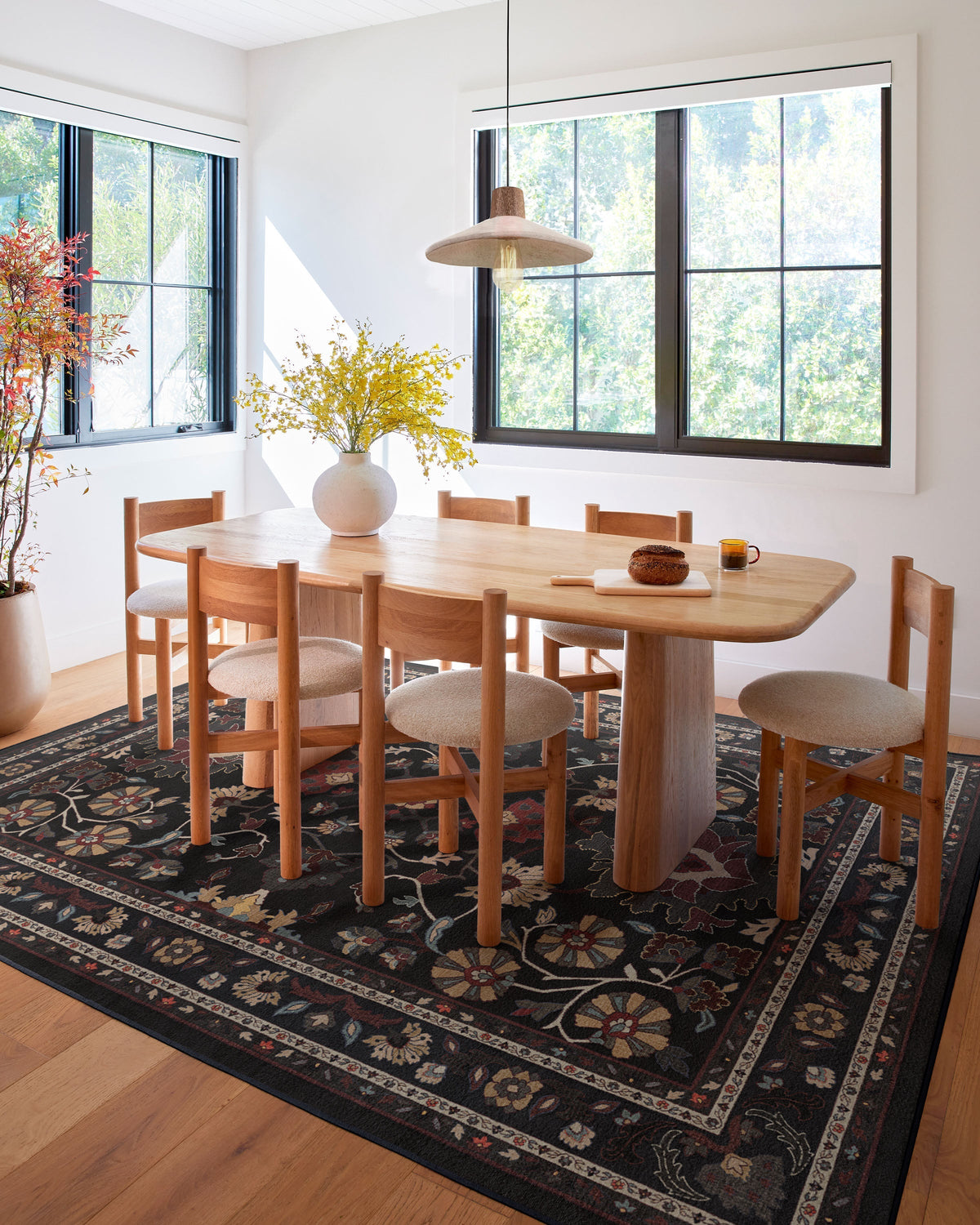 Calabria Black Multicolor Rug