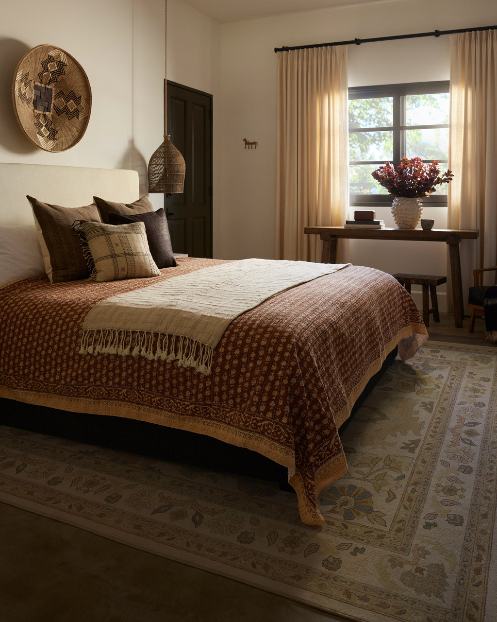 Calabria Cream & Gold Flatwoven Rug