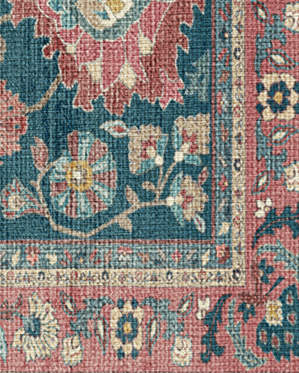 Calabria Navy & Cayenne Flatwoven Rug