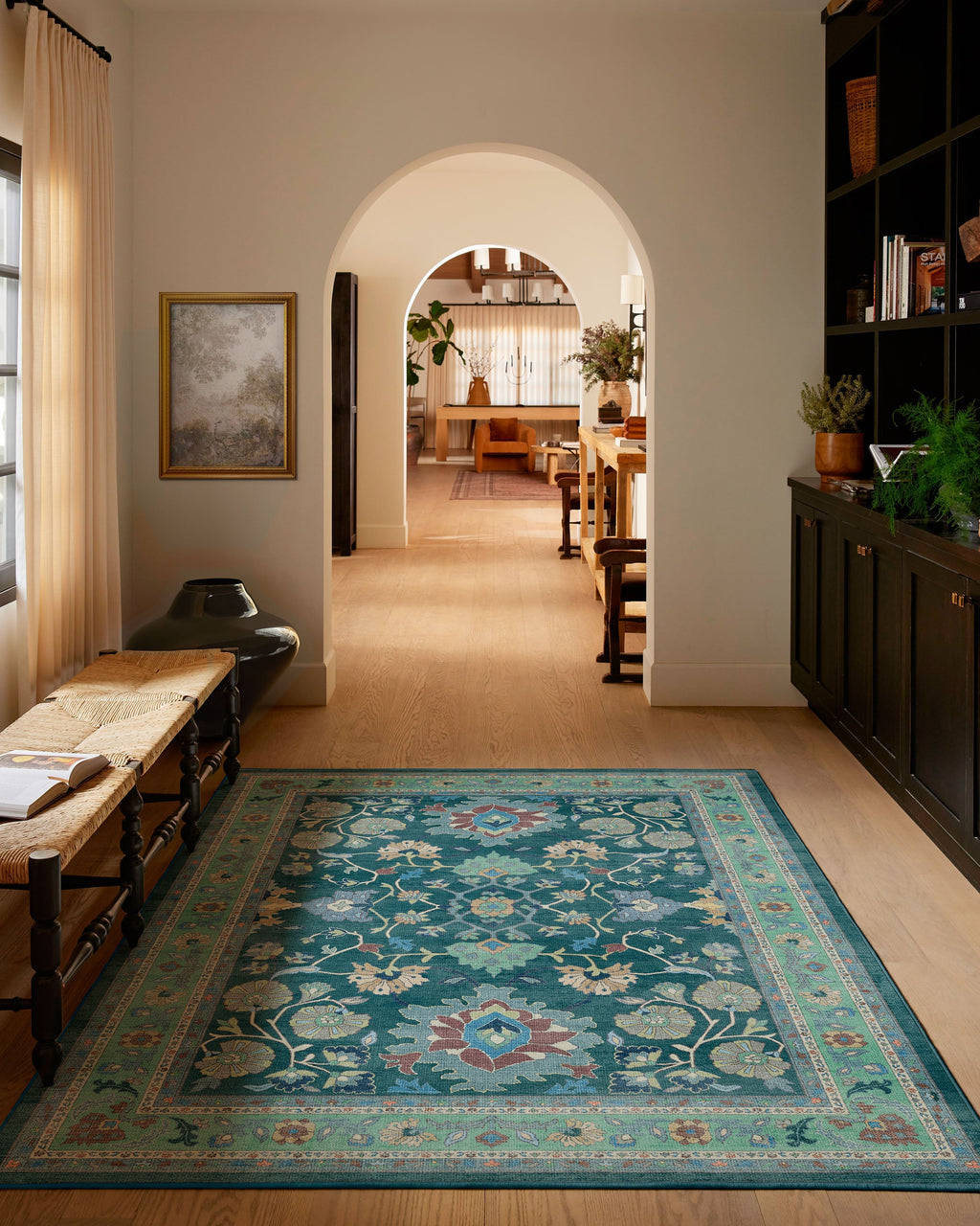 Calabria Teal Flatwoven Rug