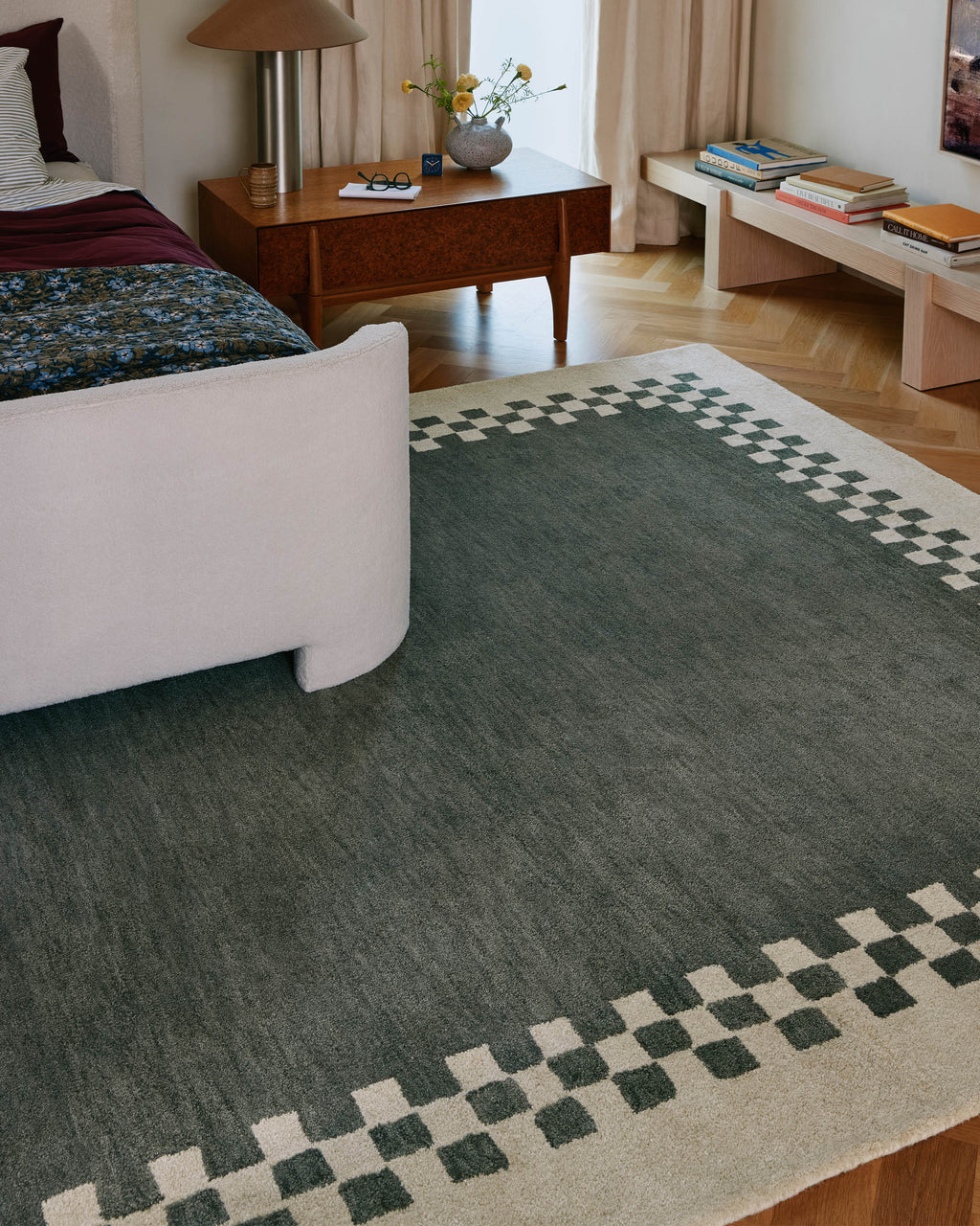 Callum Mineral Teal & Ivory Wool Rug