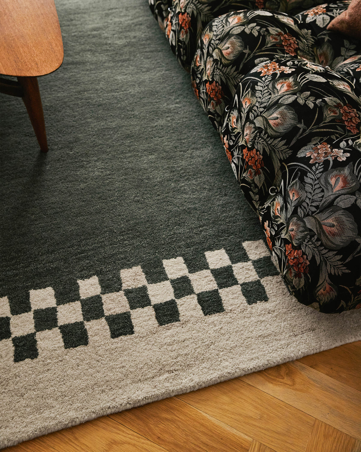 Callum Mineral Teal & Ivory Wool Rug