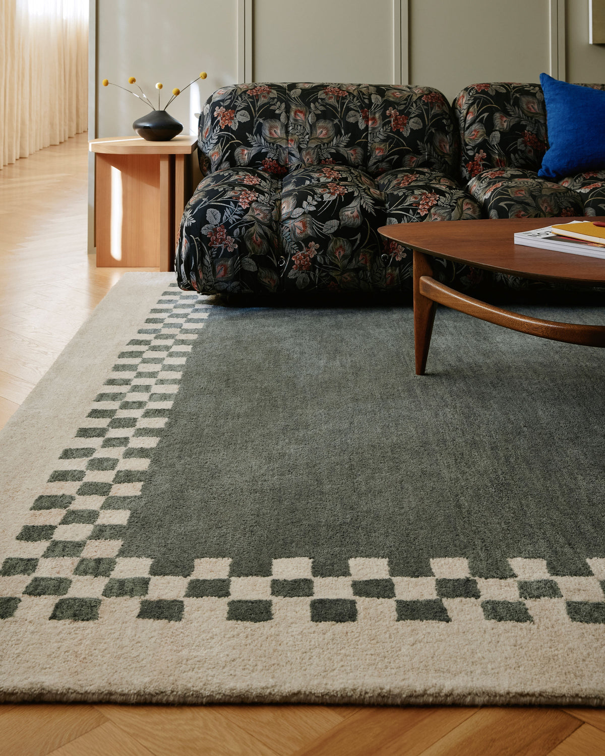 Callum Mineral Teal & Ivory Wool Rug