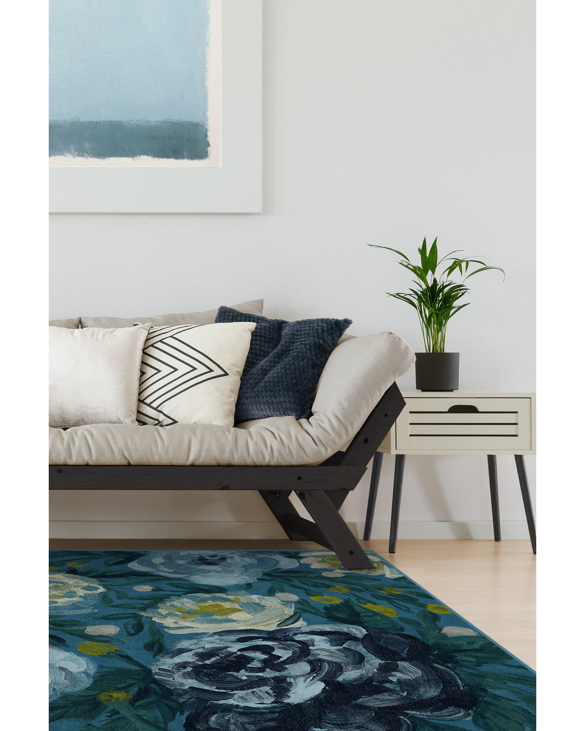 Camellia Midnight Flatwoven Rug