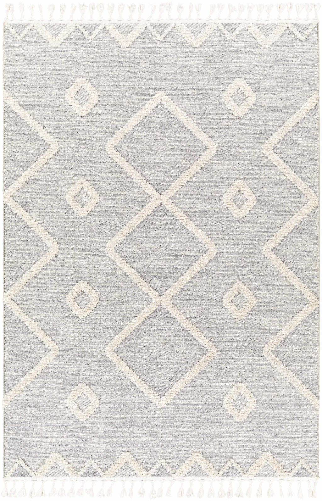 Cauldwell High/Low Pile Rug with Tassels - Clearance