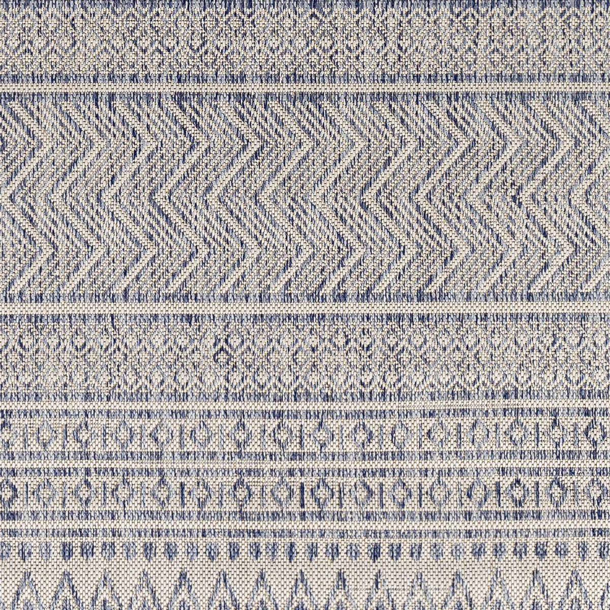 Madras Navy All Over Performance Outdoor Rug