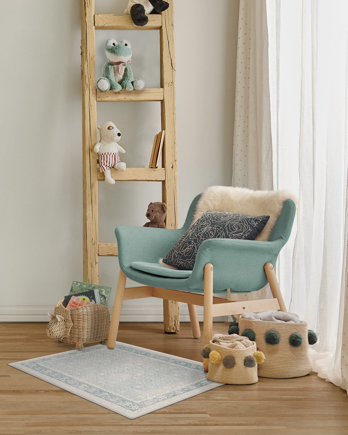 Celestine Soft Blue Flatwoven Rug