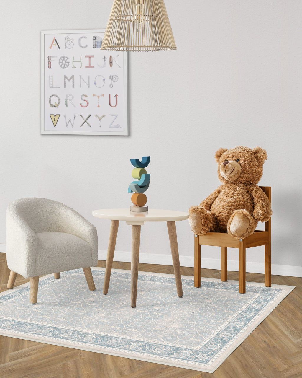 Celestine Soft Blue Flatwoven Rug