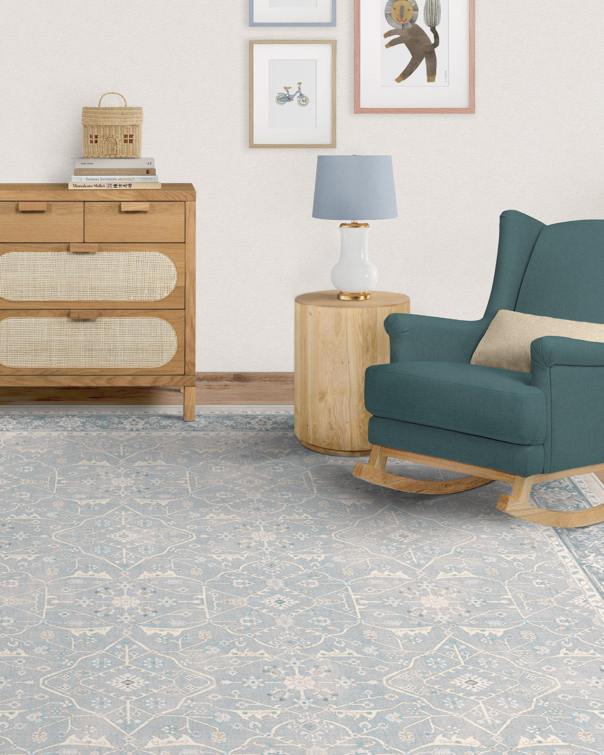 Celestine Soft Blue Flatwoven Rug