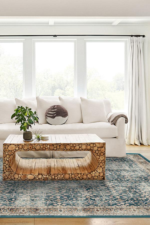 Celestine Teal Blue Rug