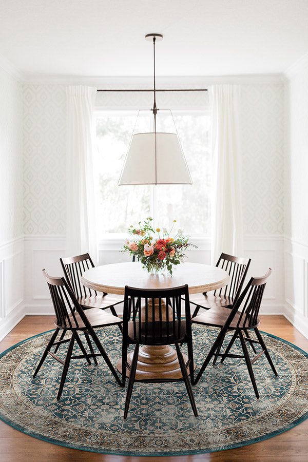 Celestine Teal Blue Rug