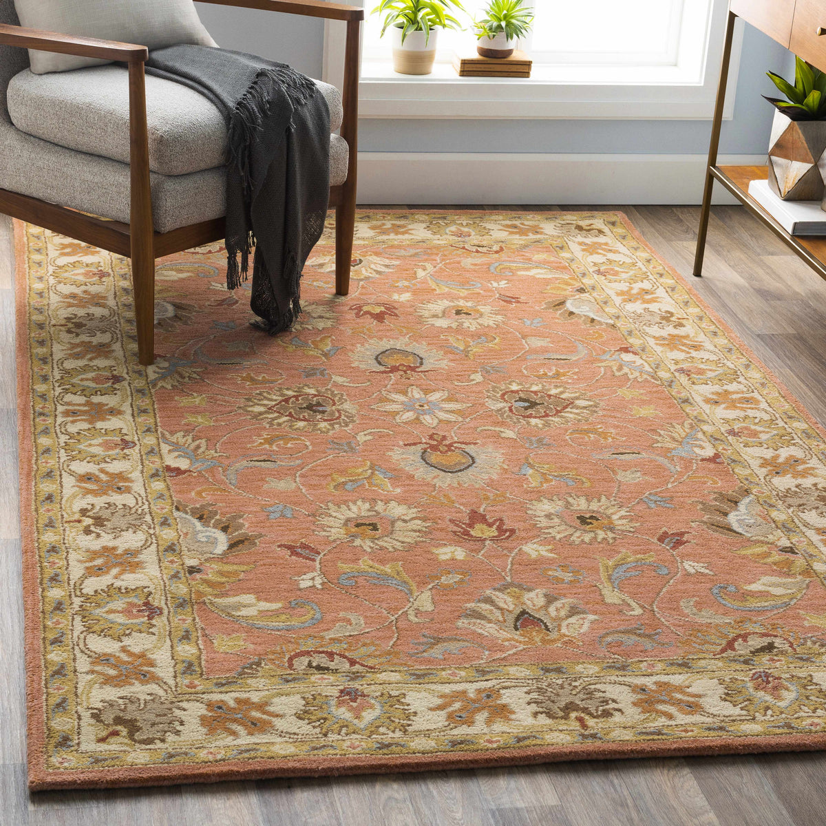 Caesar Hand Tufted Burnt Orange 1124 Wool Carpet