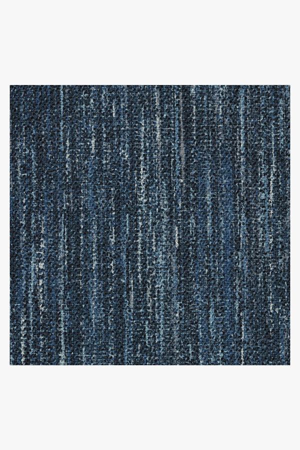 Chunky Solid Blue Outdoor Rug