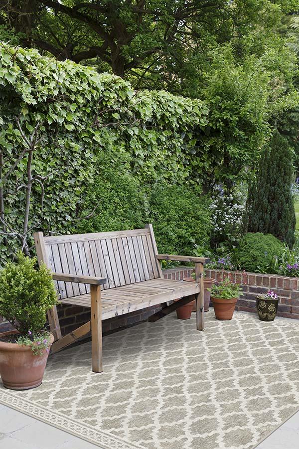 Cleo Trellis Natural Outdoor Rug