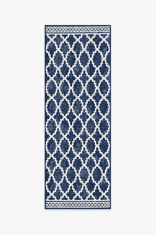 Cleo Trellis Royal Blue Outdoor Rug