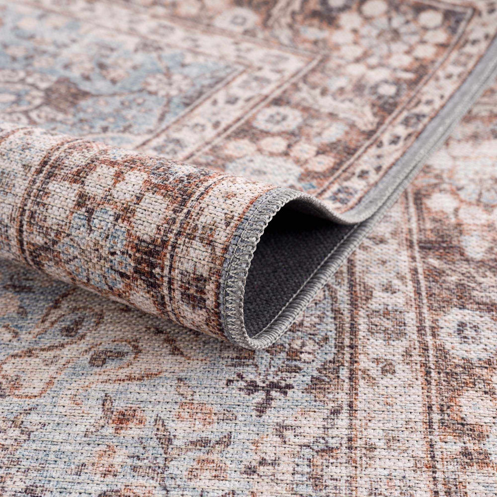 Dauis Blue Persian Style Washable Rug - Clearance