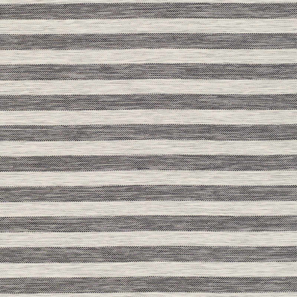 Bongaree Black&Gray Striped Flatweave Outdoor Carpet - Clearance
