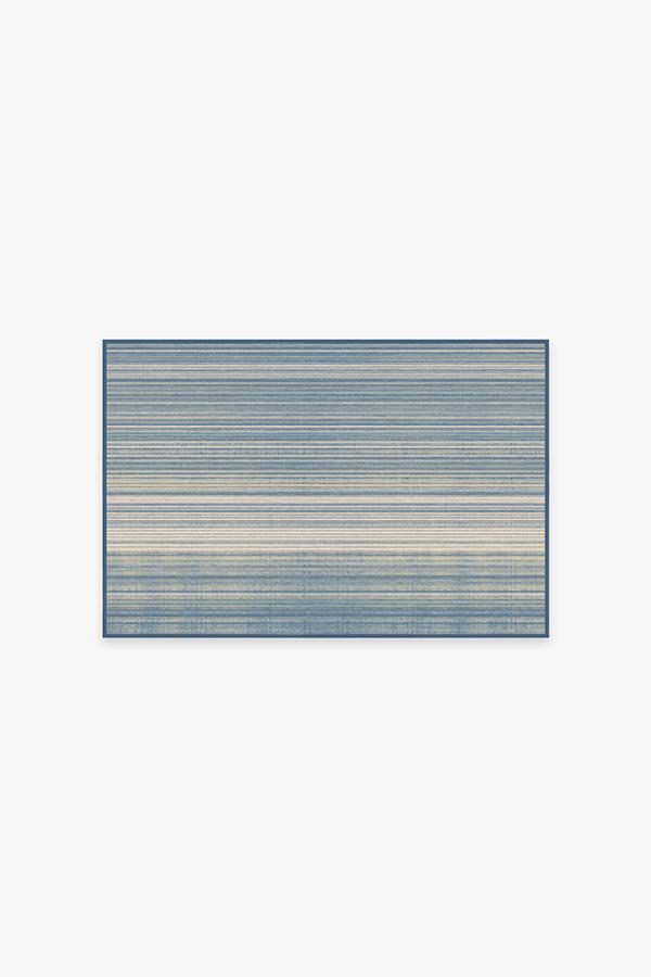 Coastal Linear Stripe Slate Flatwoven Rug