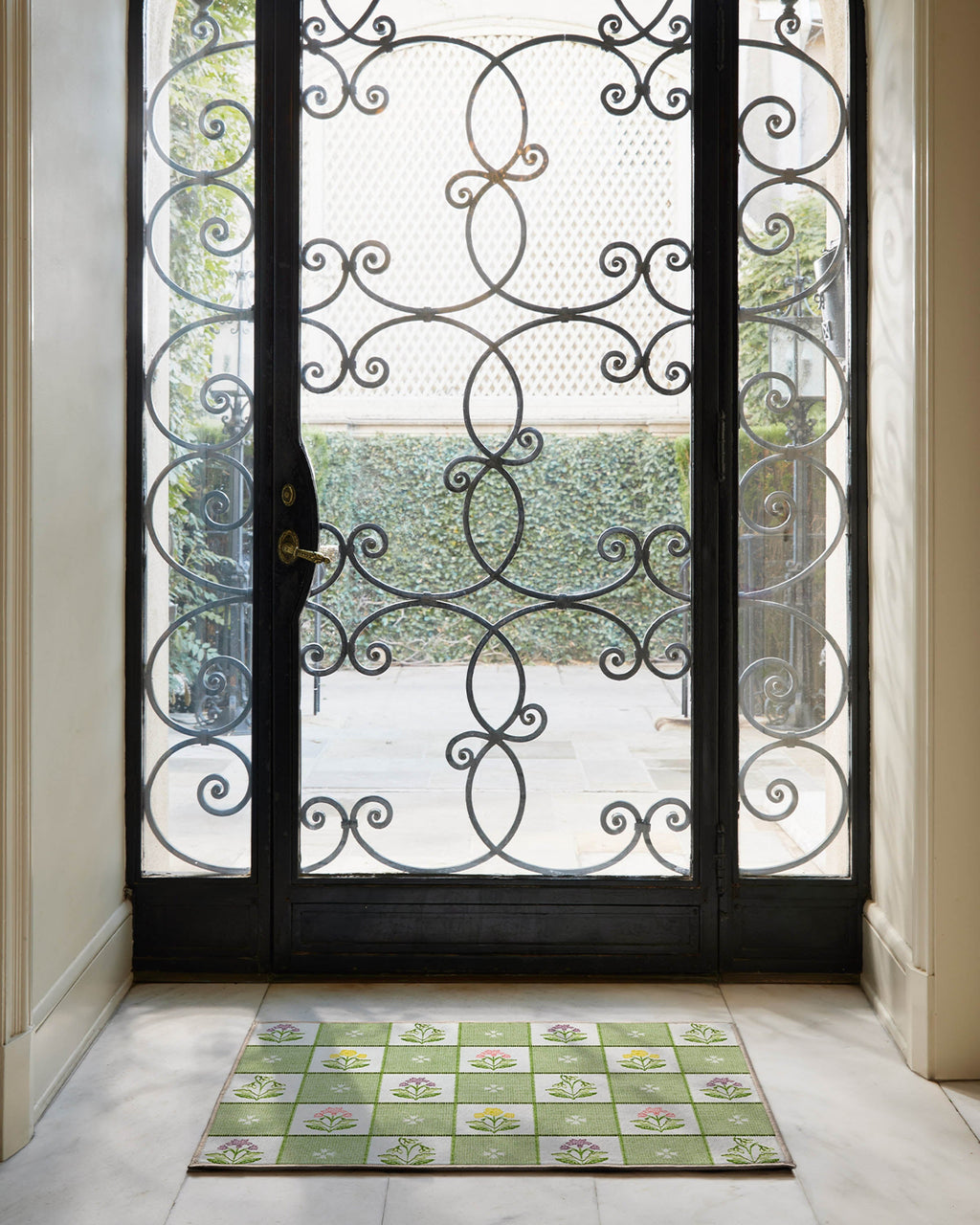 Cottage Trellis Sage Flatwoven Rug