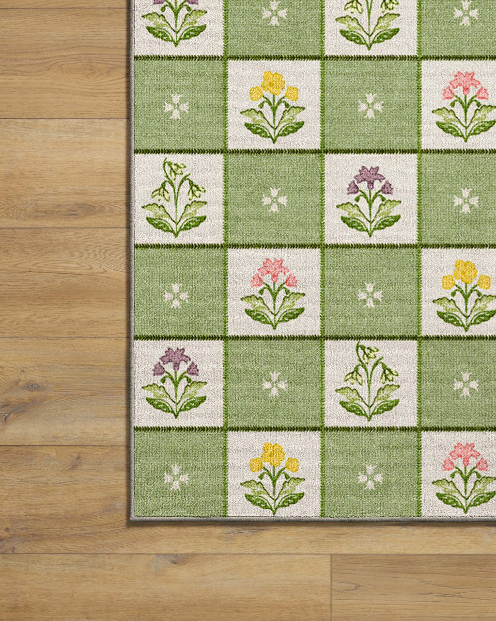 Cottage Trellis Sage Flatwoven Rug