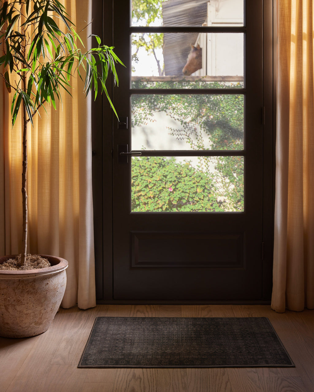 Cyrus Black Flatwoven Rug