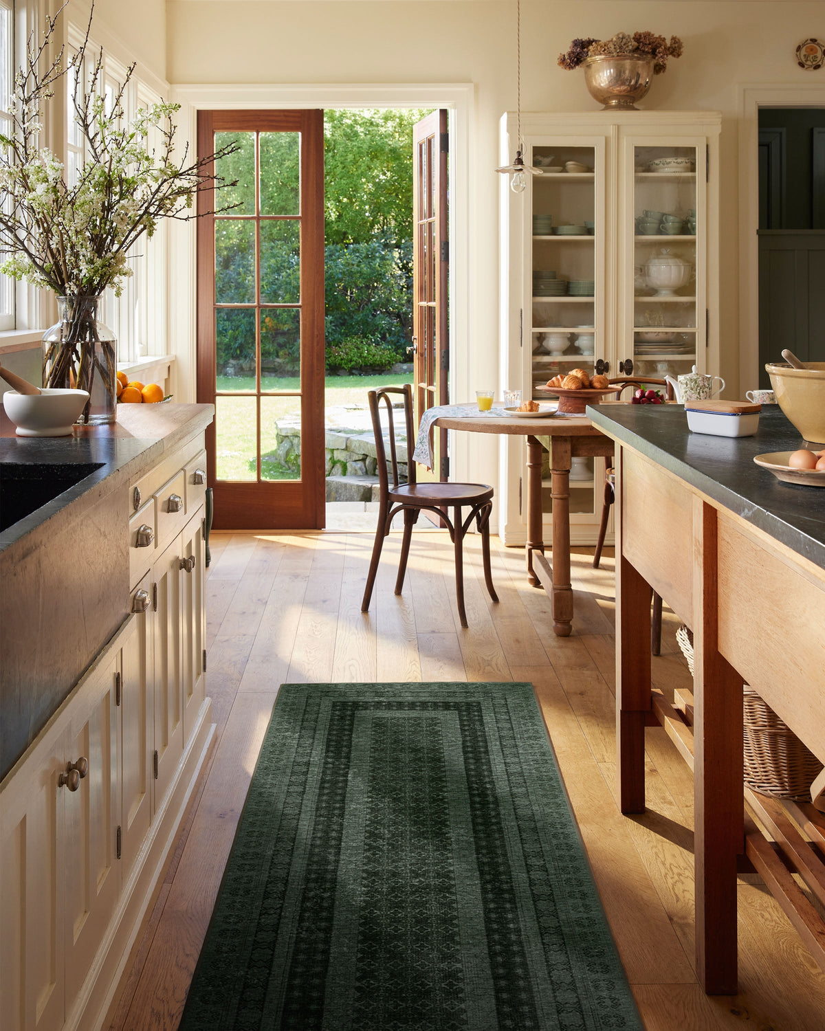 Cyrus Forest Green Flatwoven Rug