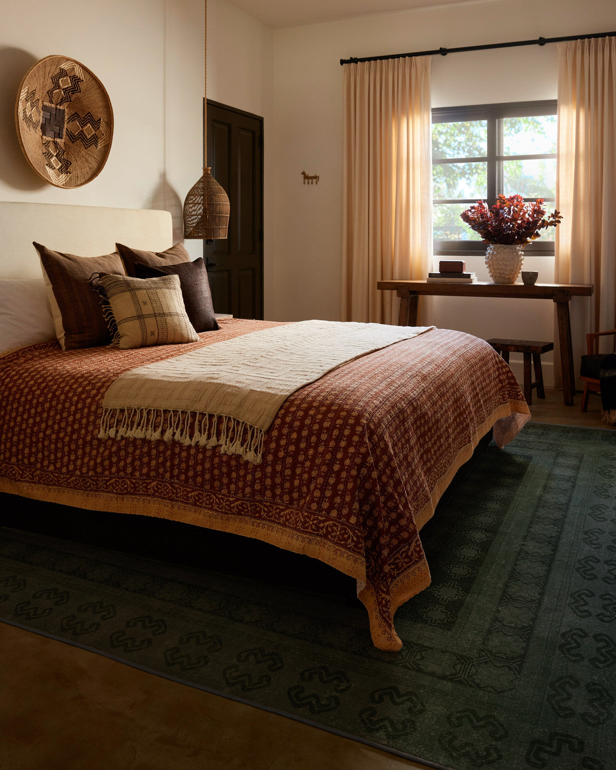 Cyrus Forest Green Flatwoven Rug