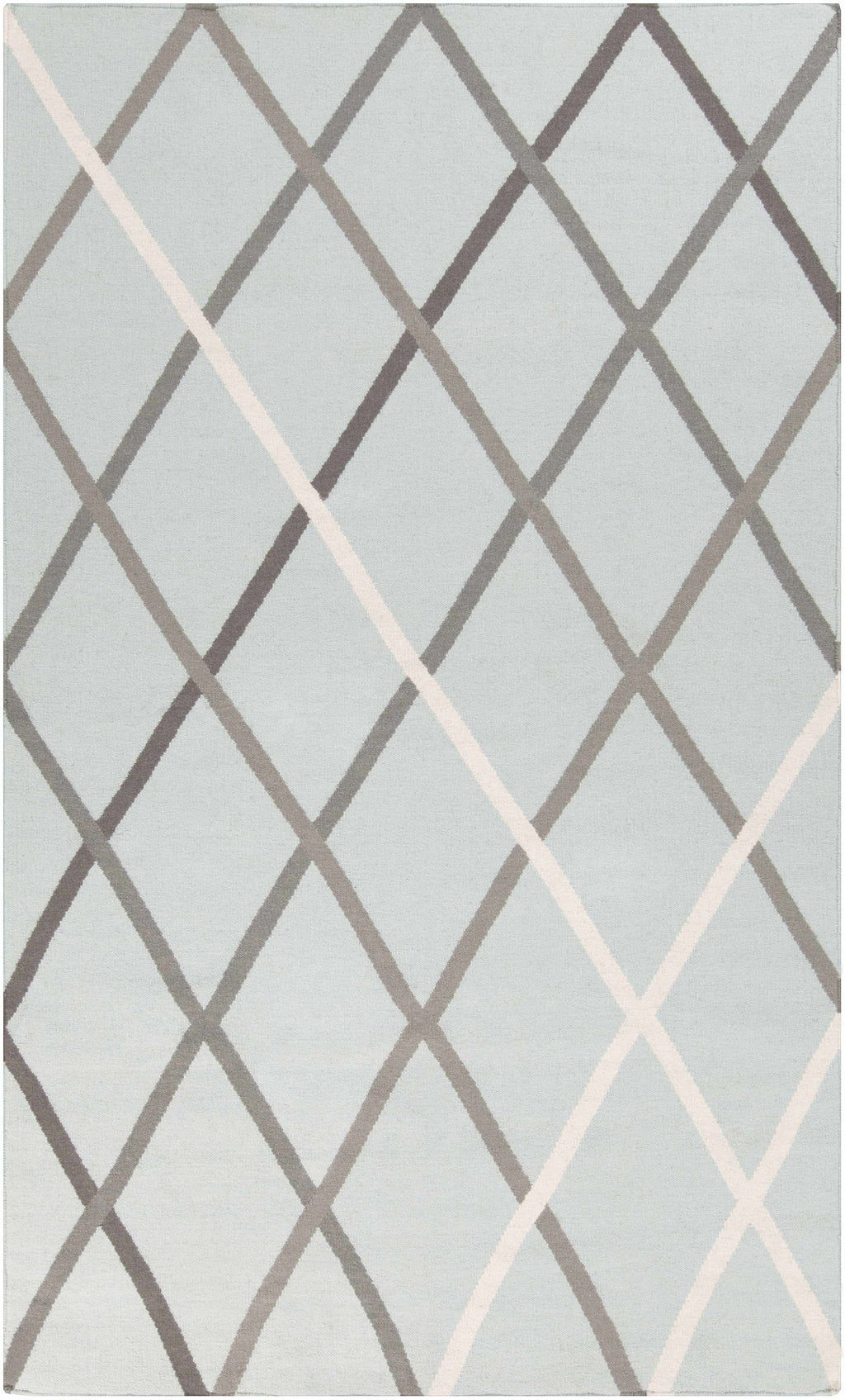 Darlaston Gray Trellis Wool Area Rug - Clearance